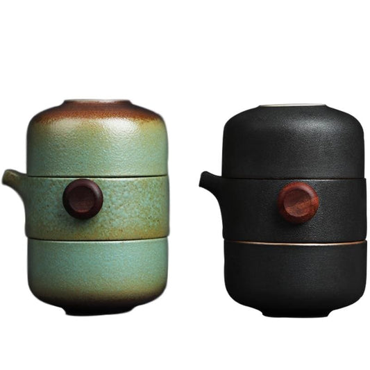 Teapot with 2 Teacups Travel Set Hitomi ( 3 colors)