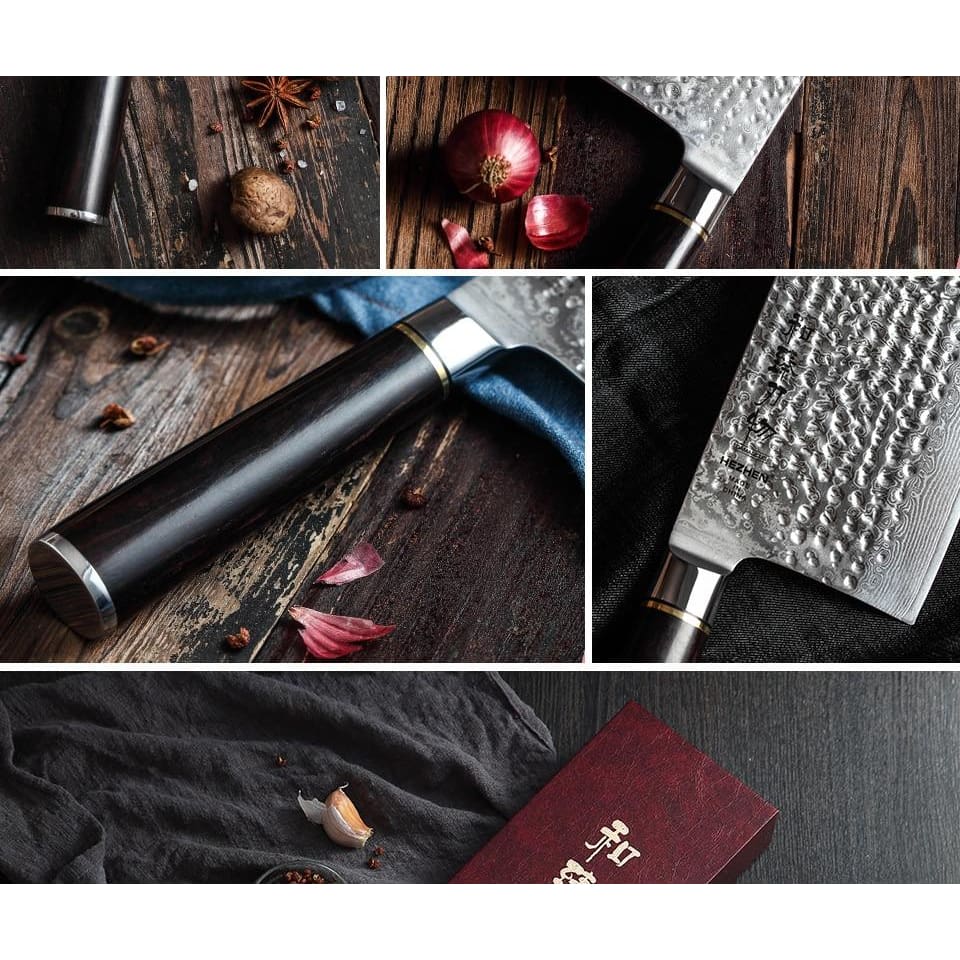 Usuba Damascus Knife Kenji