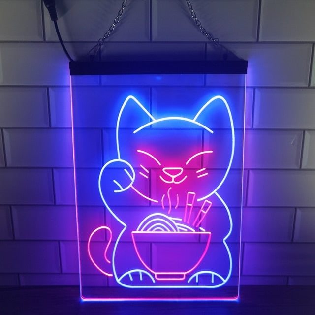 Lucky Cat Neon Lamp