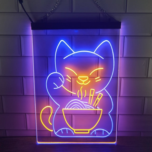 Lucky Cat Neon Lamp