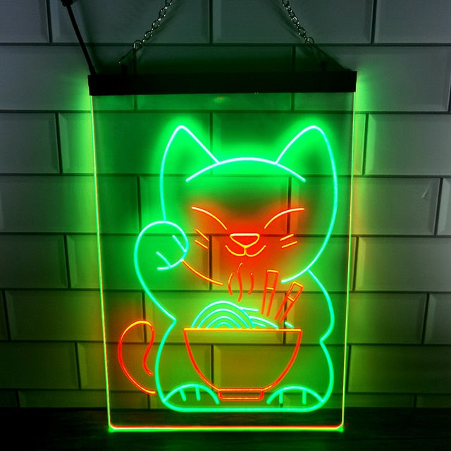 Lucky Cat Neon Lamp