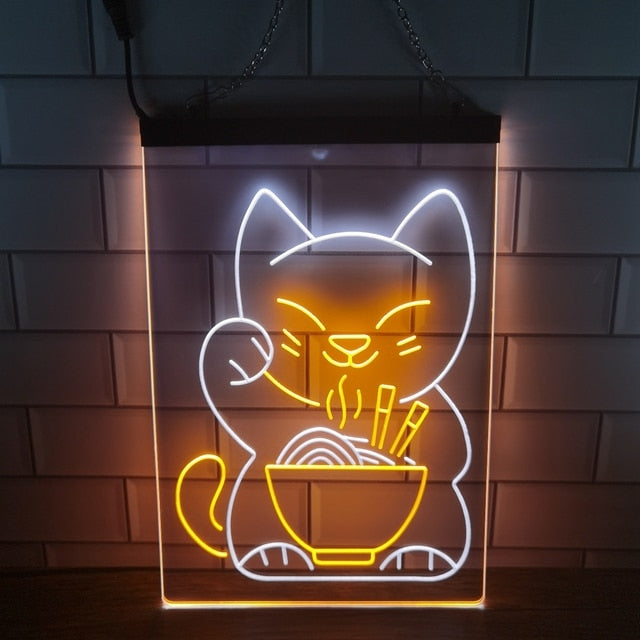 Lucky Cat Neon Lamp