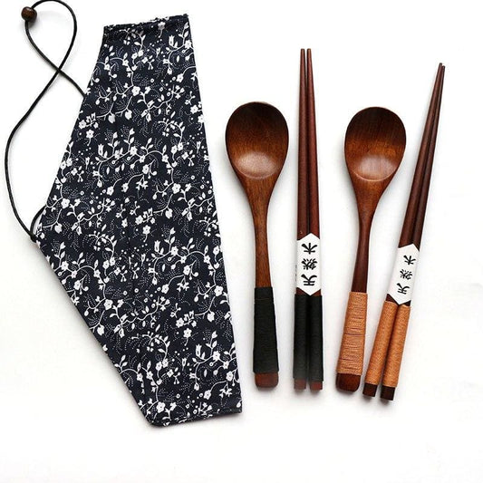Wooden Chopsticks and Spoon Kita ( 2 colors)